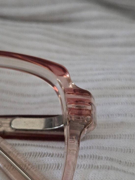 Vintage Hudson Glasses Frames Z-87 58 – 16 140 Clear Rose Pink Plastic 1990s main image 5